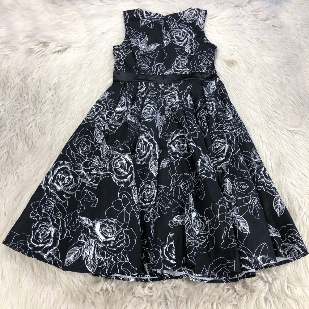 Anni Coco Rose Print Fit Flare Dress - Picture 4 of 5